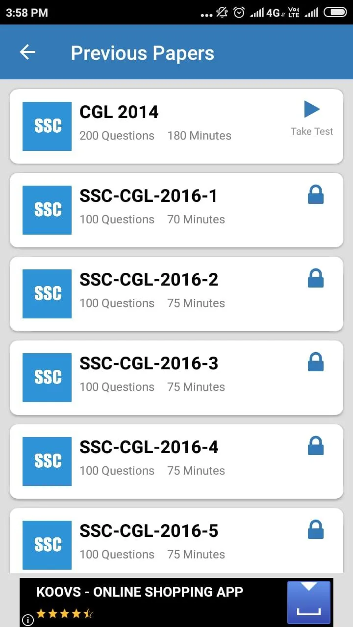 SSC CGL | WinnersDen | Indus Appstore | Screenshot