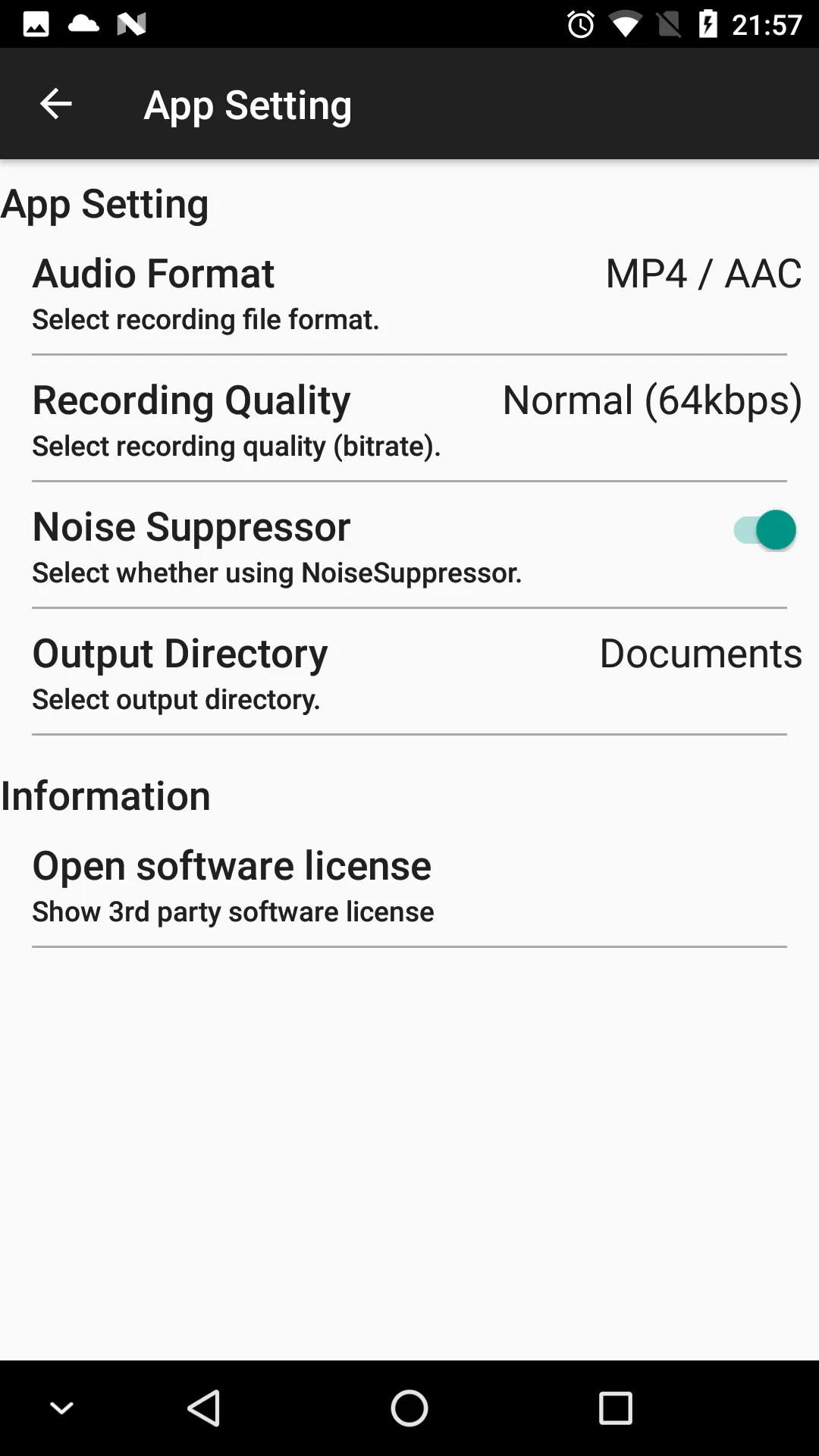 Voice Recorder (MP4 / WAVE) | Indus Appstore | Screenshot