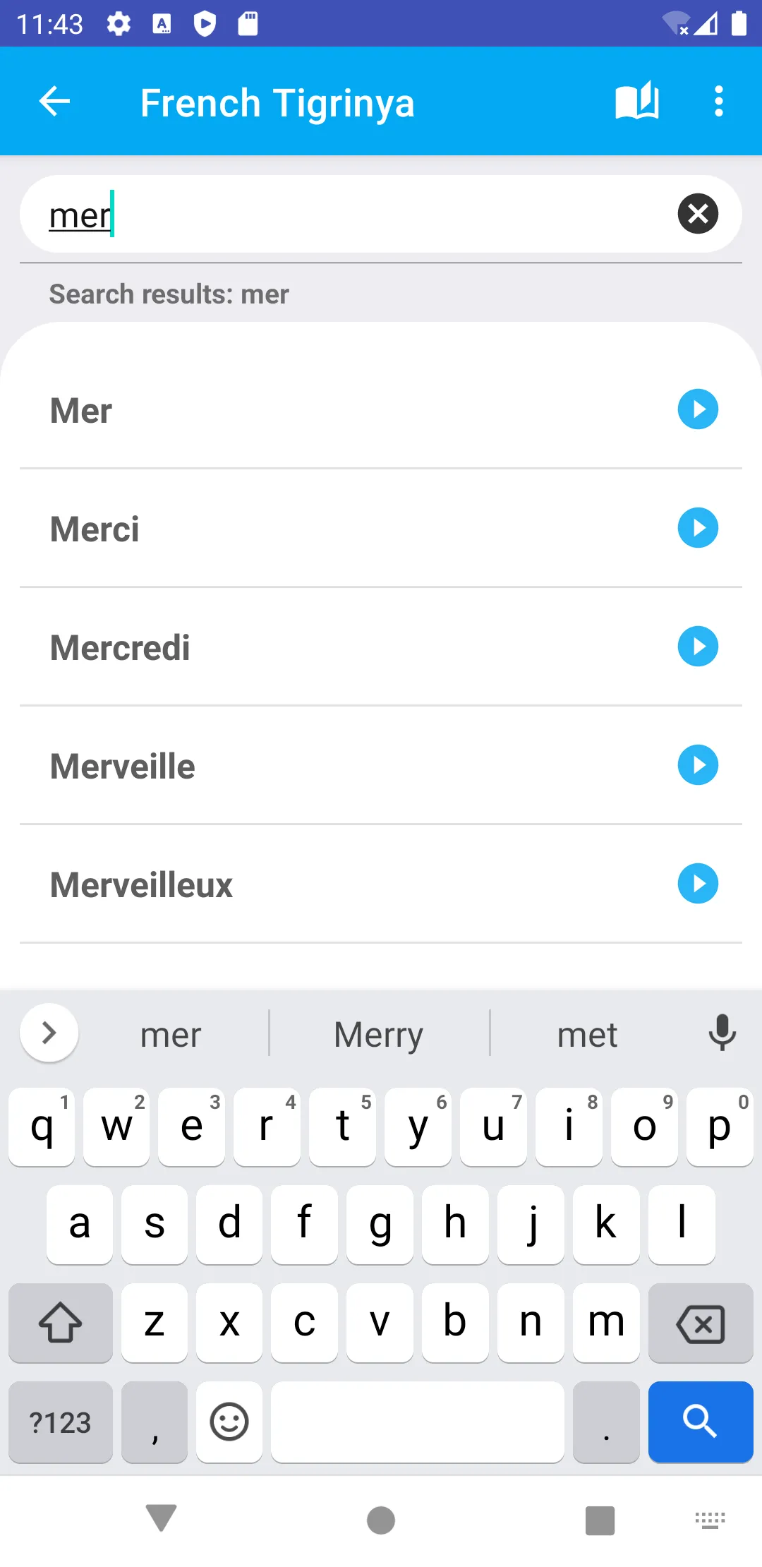 French Tigrinya Dictionary | Indus Appstore | Screenshot