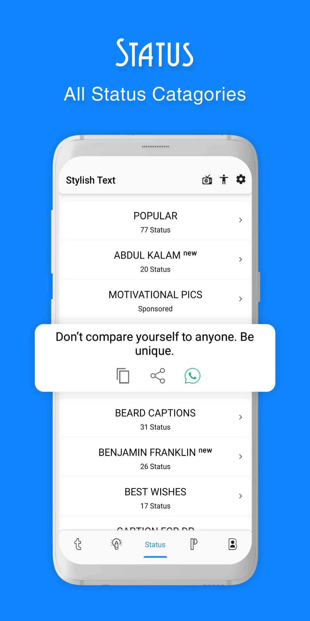 Stylish Text, Fonts & Keyboard | Indus Appstore | Screenshot