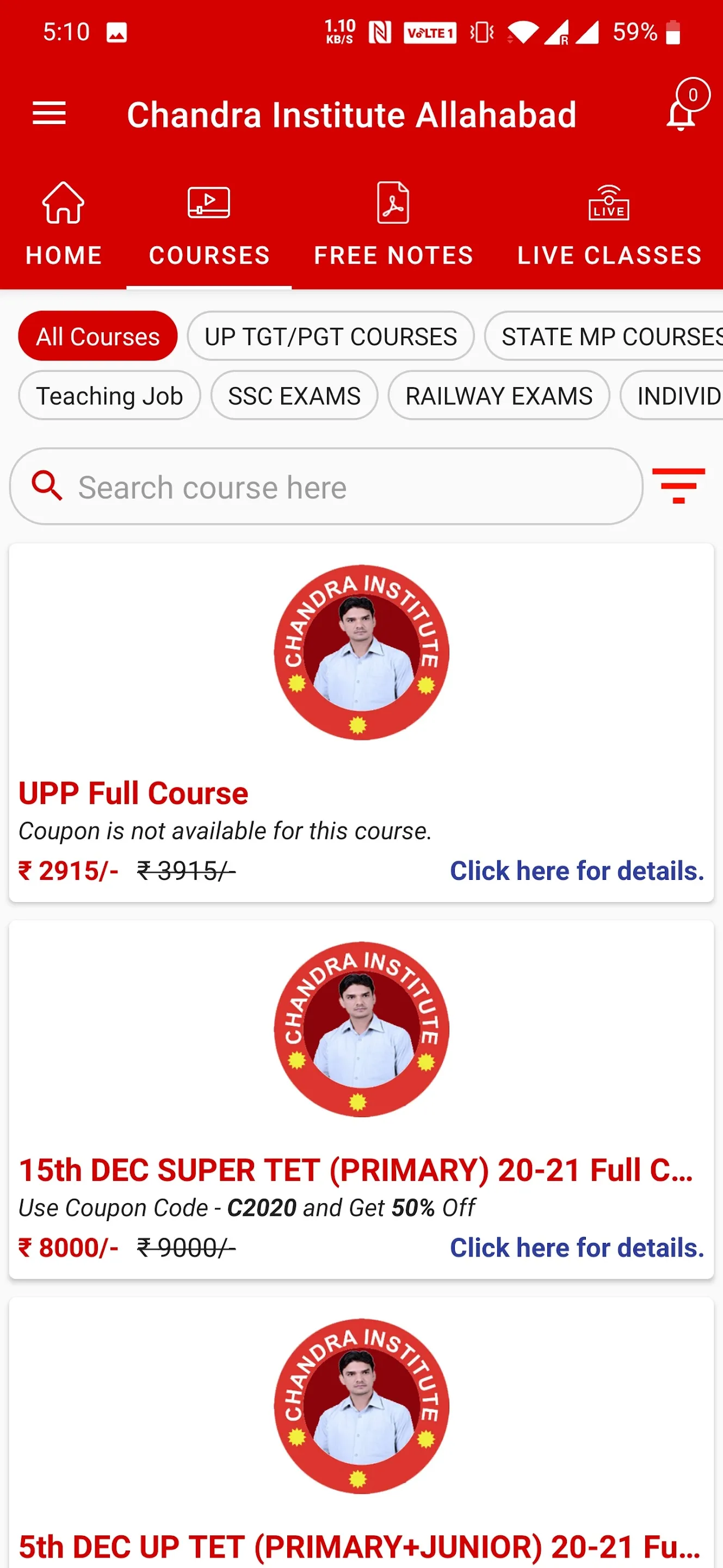 Chandra Institute Allahabad | Indus Appstore | Screenshot