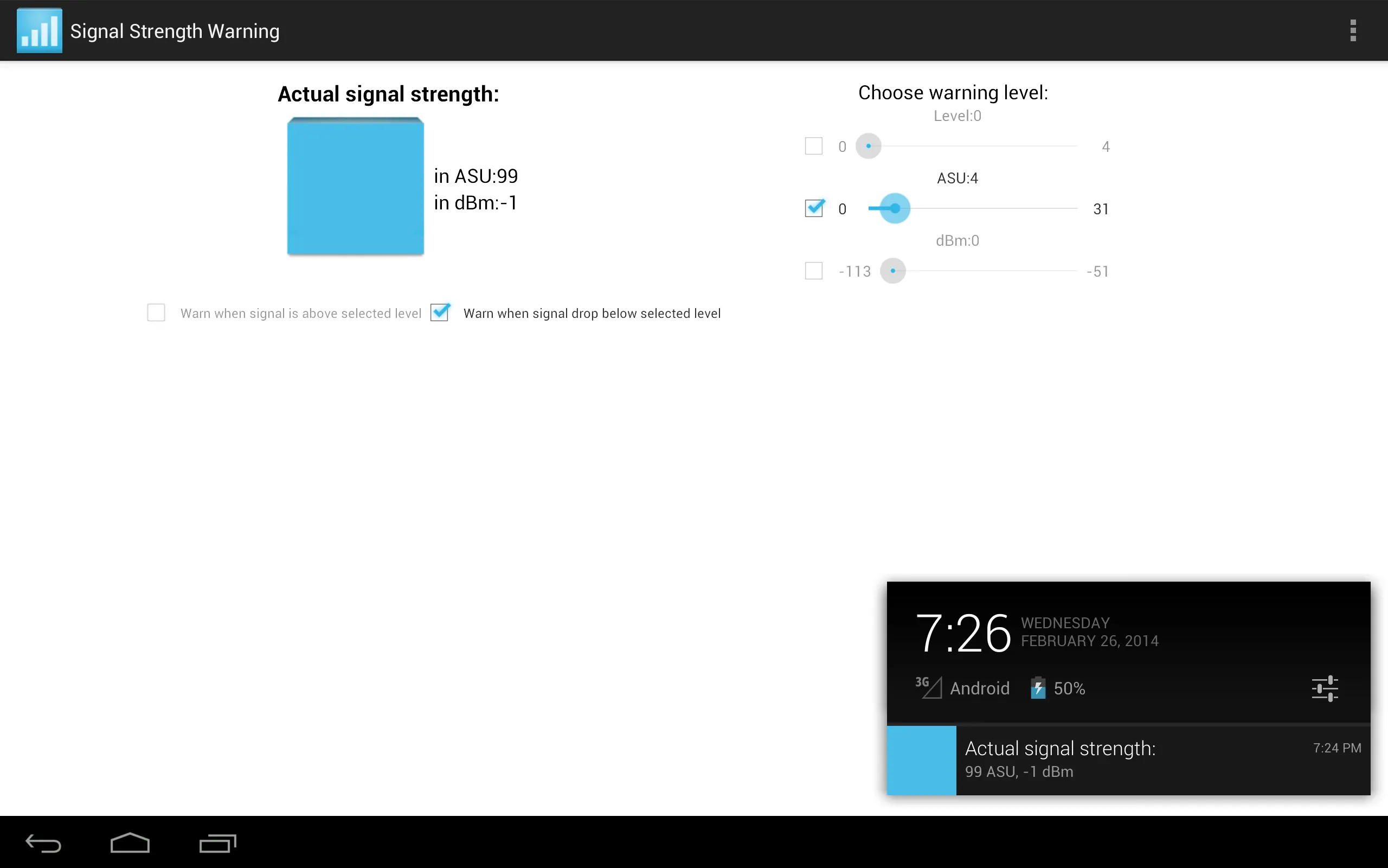 Lost the signal warning | Indus Appstore | Screenshot