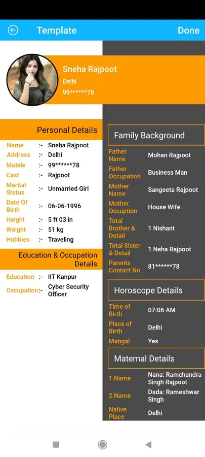 ShubhLabh Shaadi BioData Maker | Indus Appstore | Screenshot