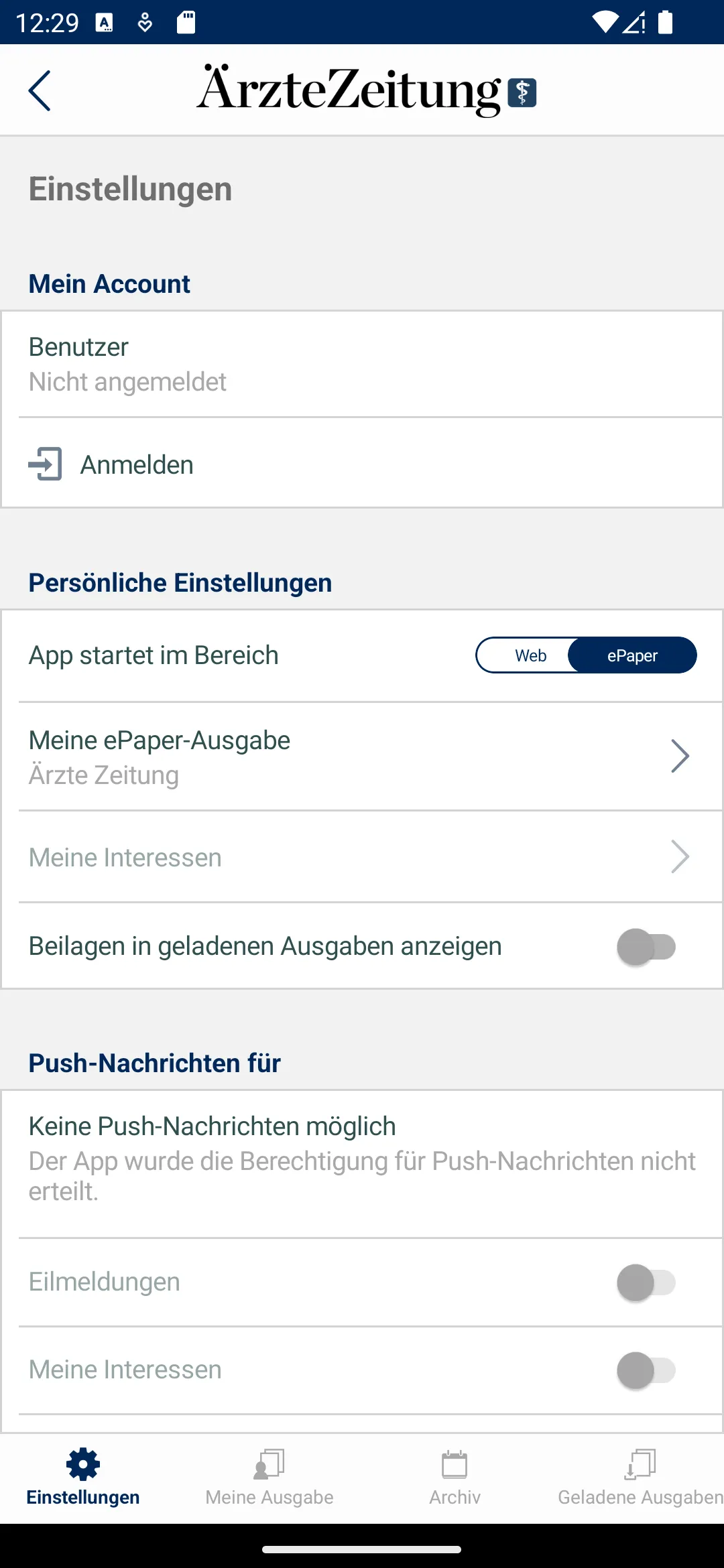 Ärzte Zeitung digital | Indus Appstore | Screenshot