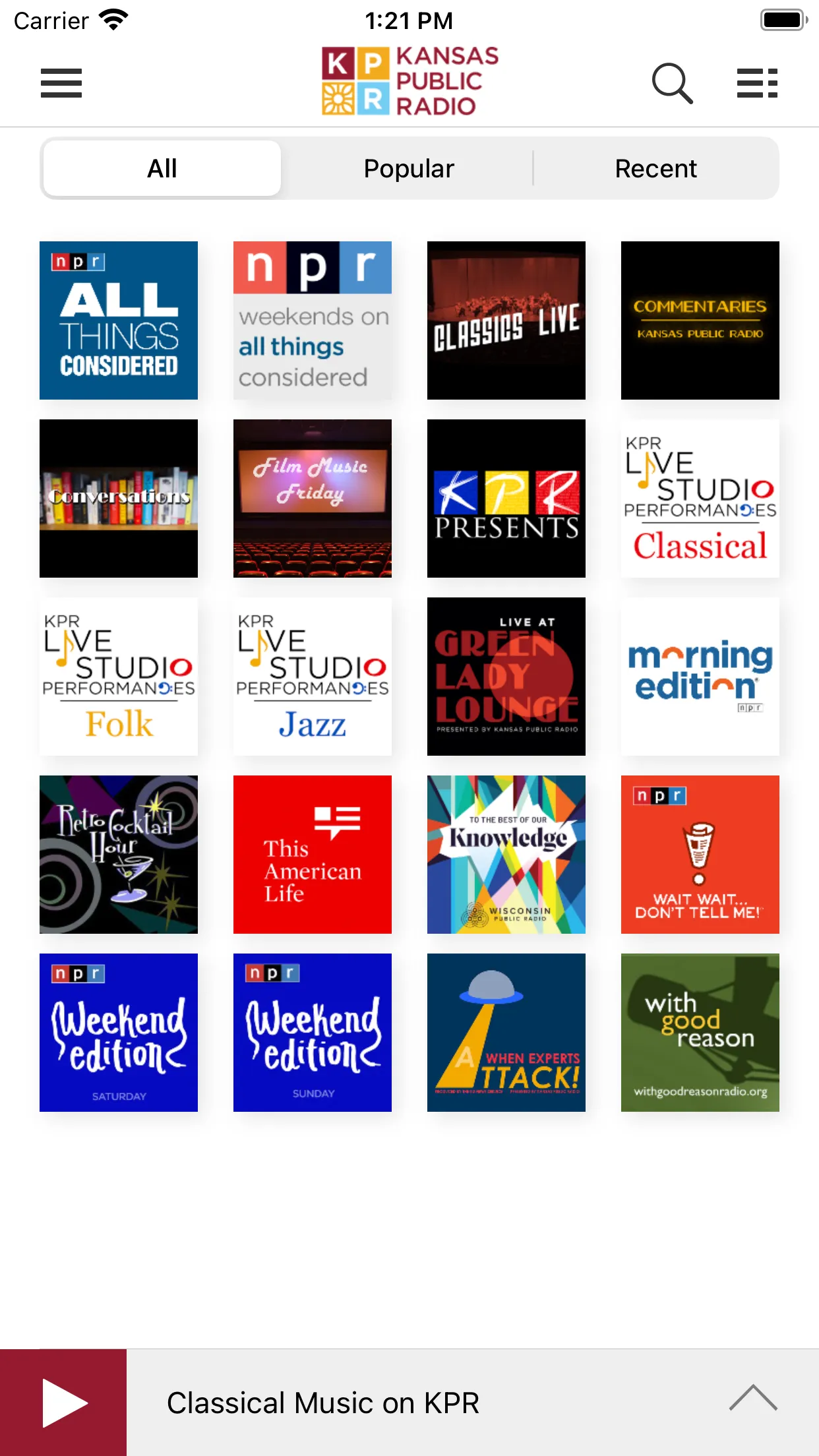 Kansas Public Radio App | Indus Appstore | Screenshot