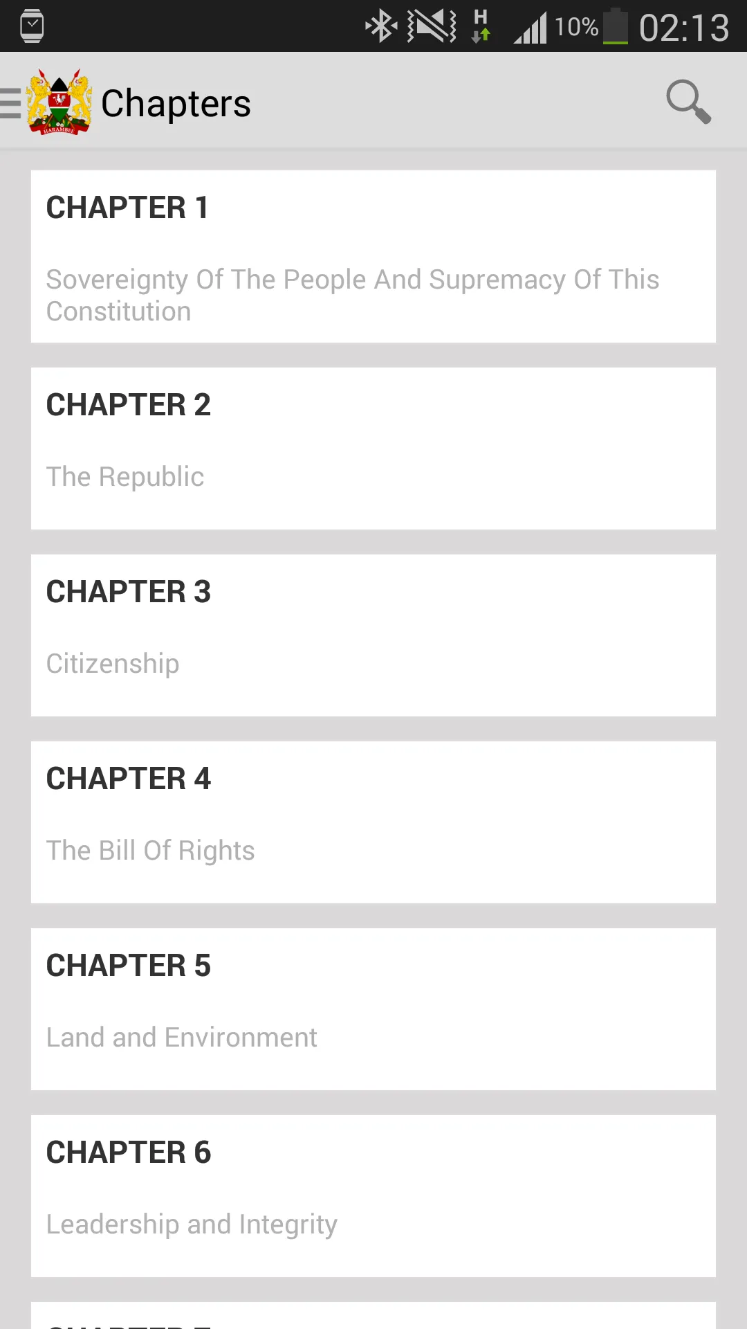 Kenyan Constitution | Indus Appstore | Screenshot