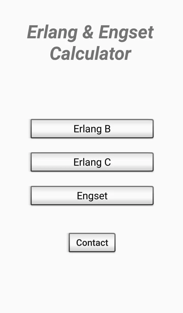 Erlang & Engset Calculator | Indus Appstore | Screenshot