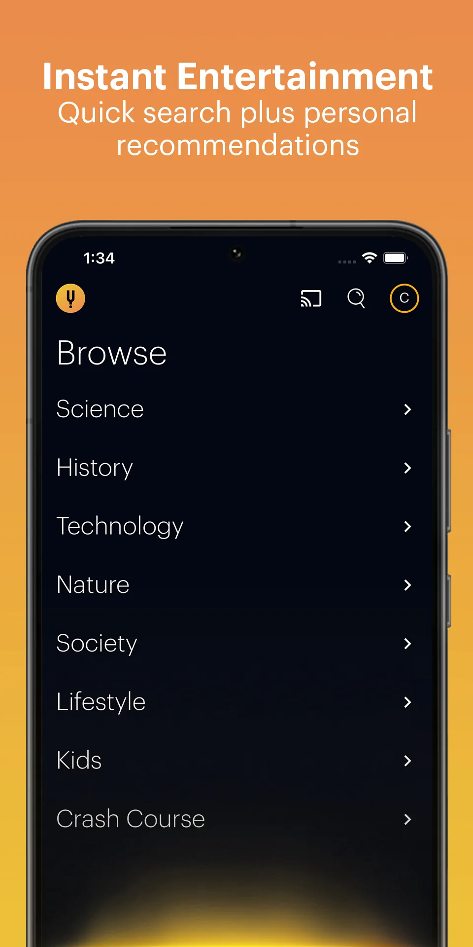 Curiosity Stream | Indus Appstore | Screenshot