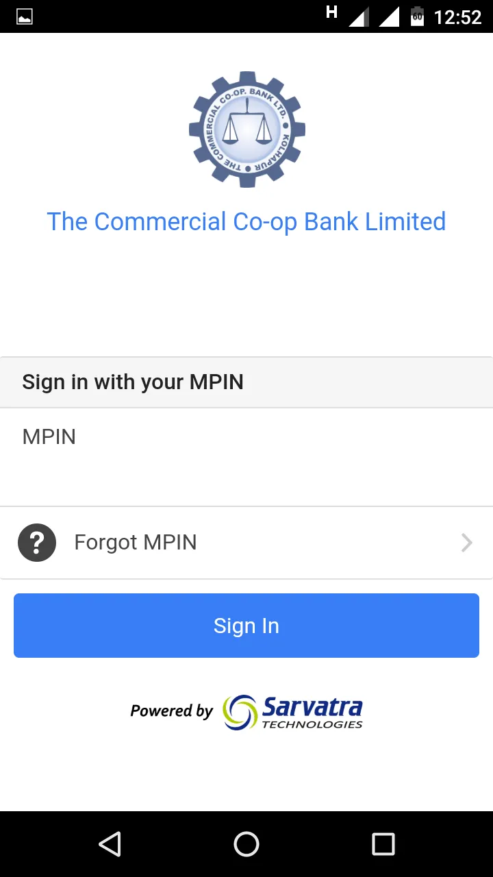 Commercial Co-op. Bank Mobile  | Indus Appstore | Screenshot