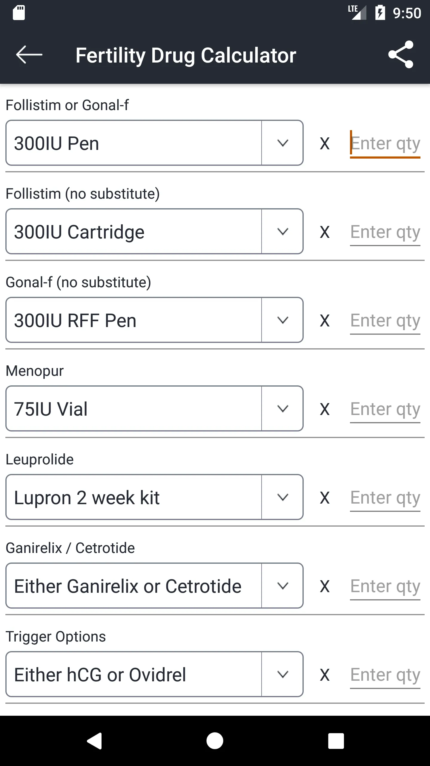 Fertility Drug Calculator | Indus Appstore | Screenshot