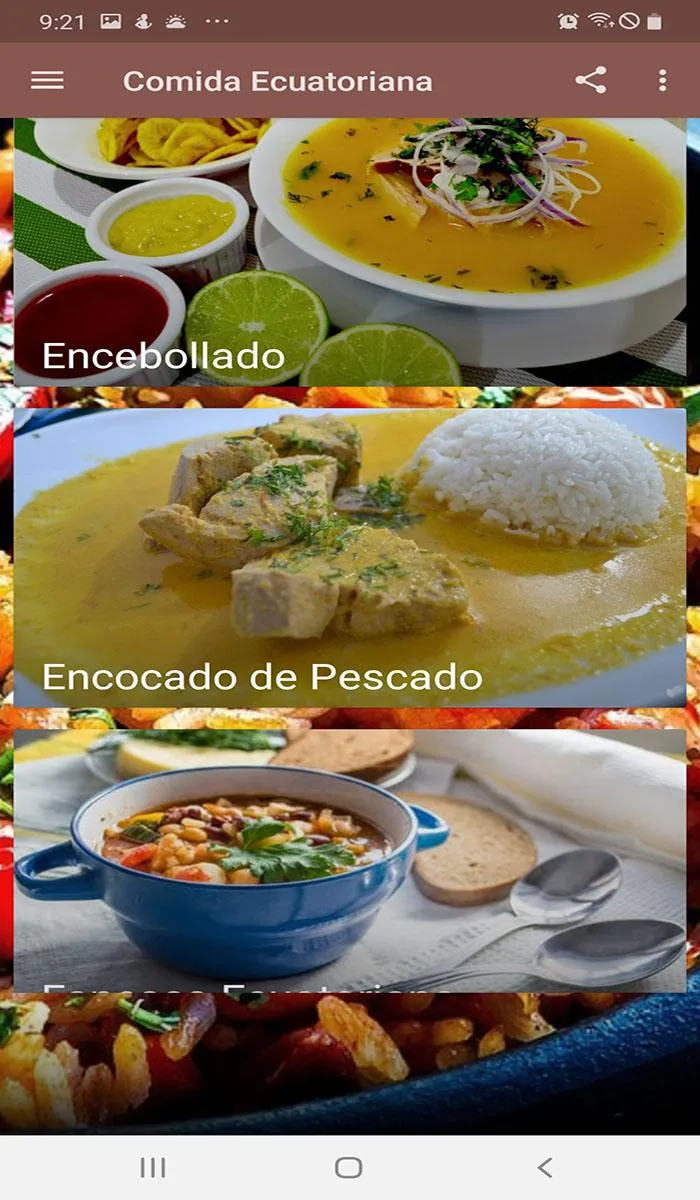 Comida Ecuatoriana, Recetario | Indus Appstore | Screenshot