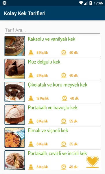 Kolay Kek Tarifleri (İnternets | Indus Appstore | Screenshot