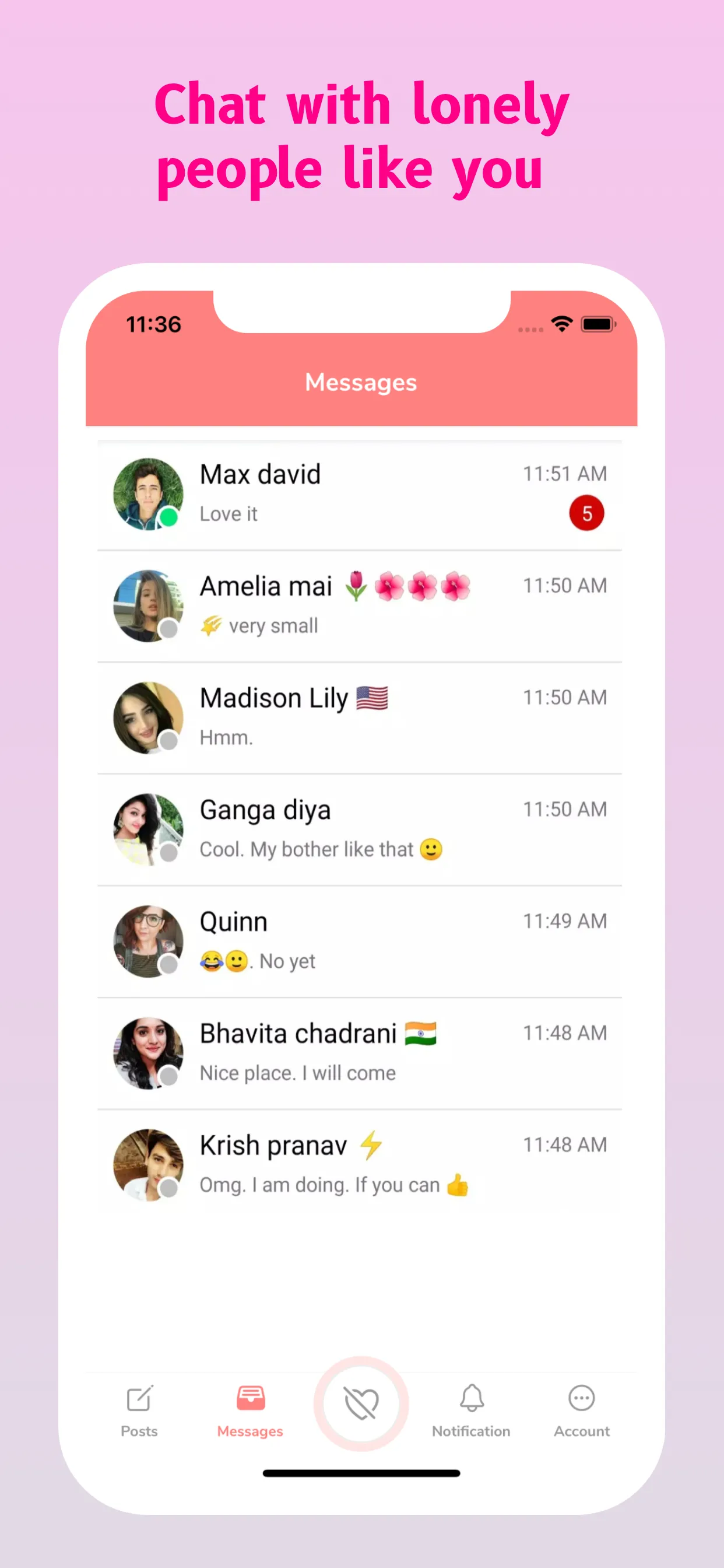 Lonely - Chat with Strangers | Indus Appstore | Screenshot