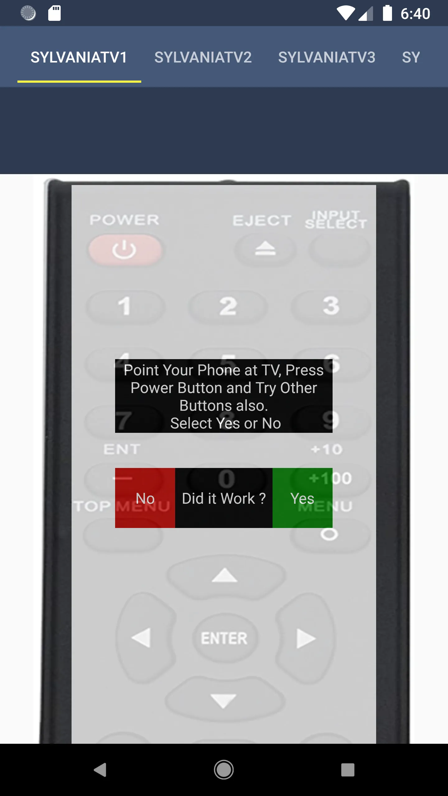 Sylvania TV Remote | Indus Appstore | Screenshot