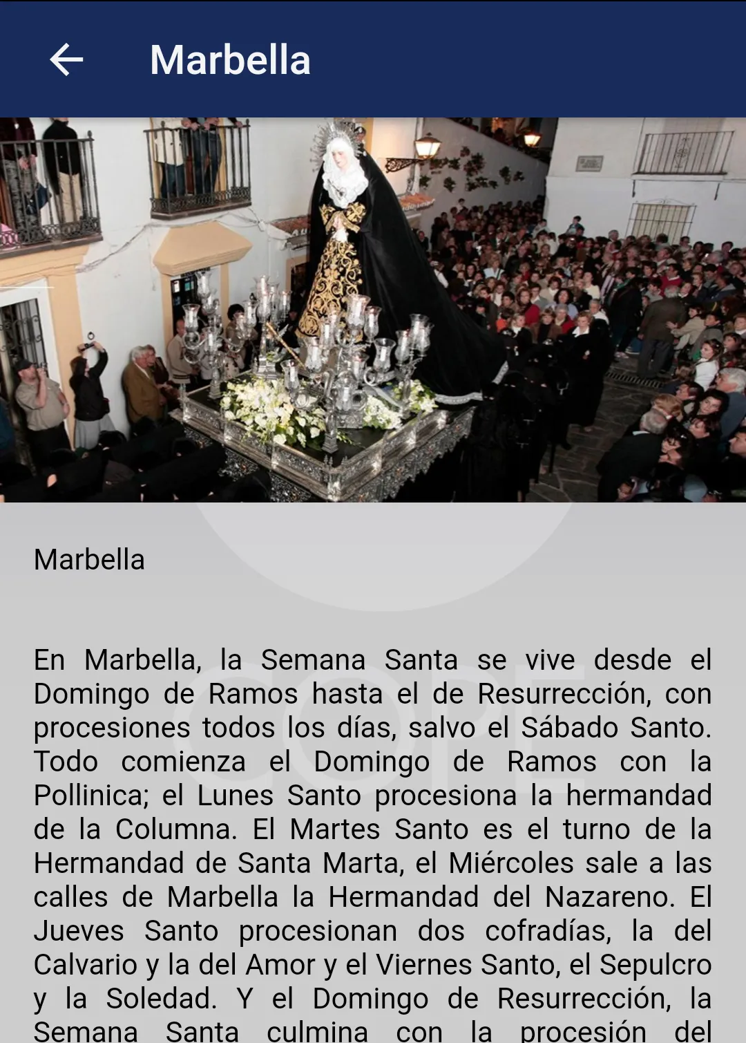 Semana Santa Málaga COPE | Indus Appstore | Screenshot