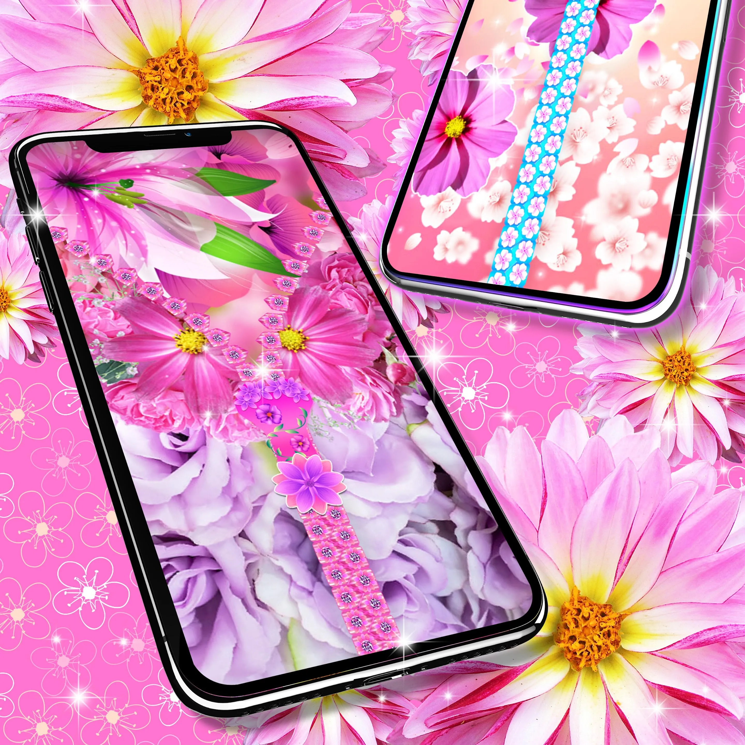 Pink flower zipper lock screen | Indus Appstore | Screenshot