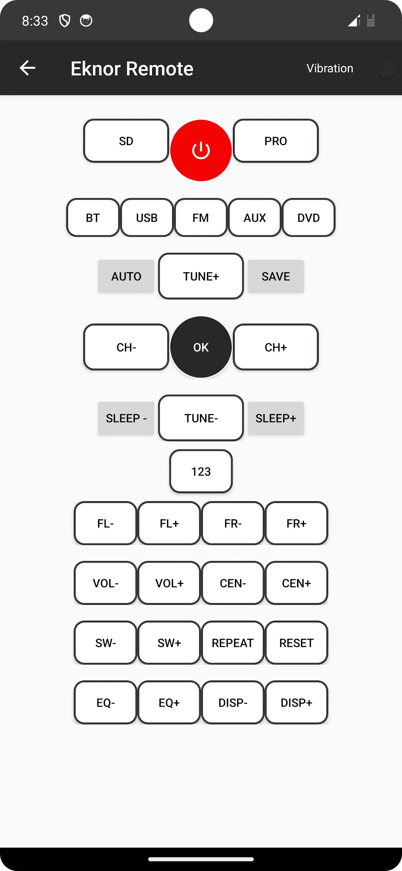 Enkor Home Theater Remote | Indus Appstore | Screenshot