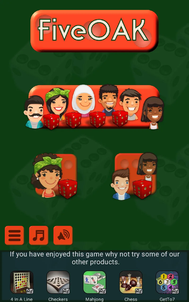 FiveOAK, yatzy dice game. | Indus Appstore | Screenshot