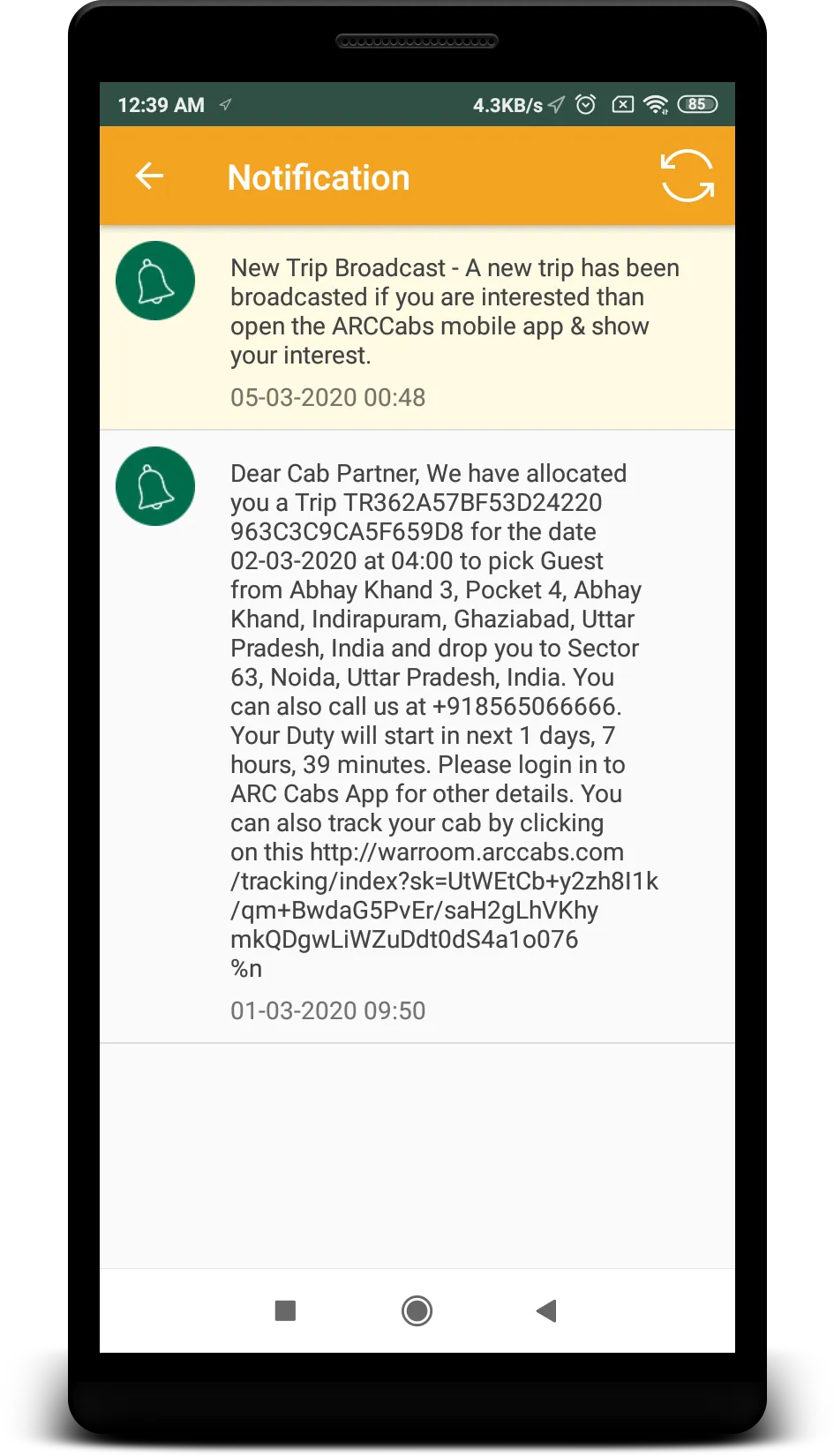 ARC Cabs DCO App | Indus Appstore | Screenshot