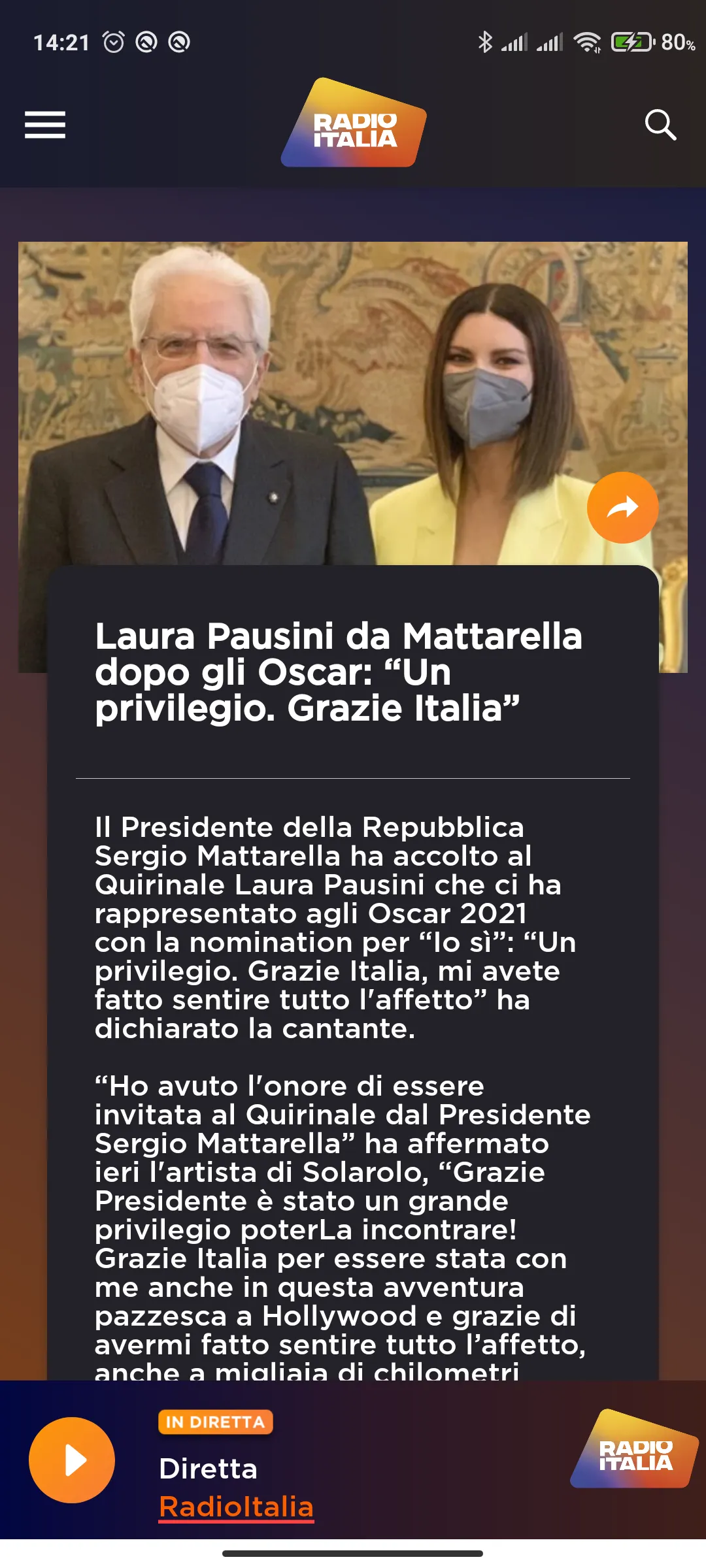 Radio Italia | Indus Appstore | Screenshot