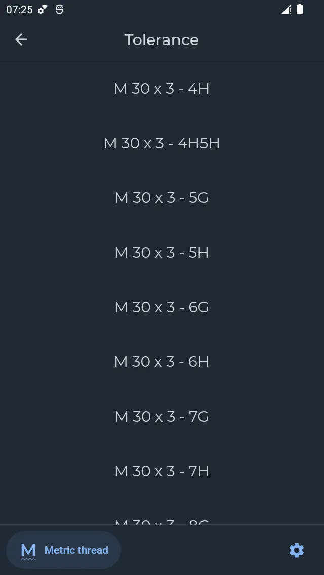 ISO Metric Thread tolerance | Indus Appstore | Screenshot