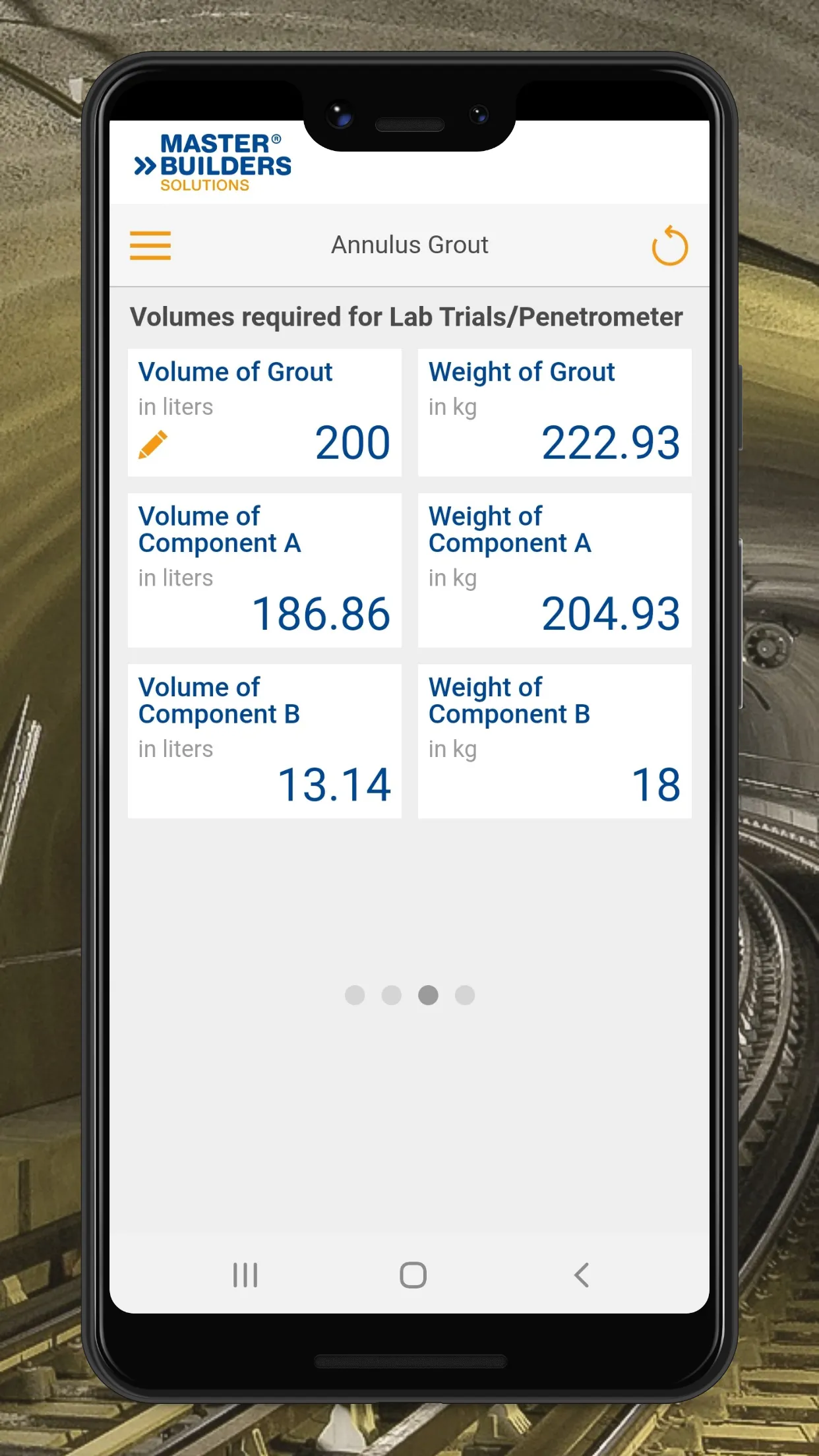 TBM Annulus Grout | Indus Appstore | Screenshot