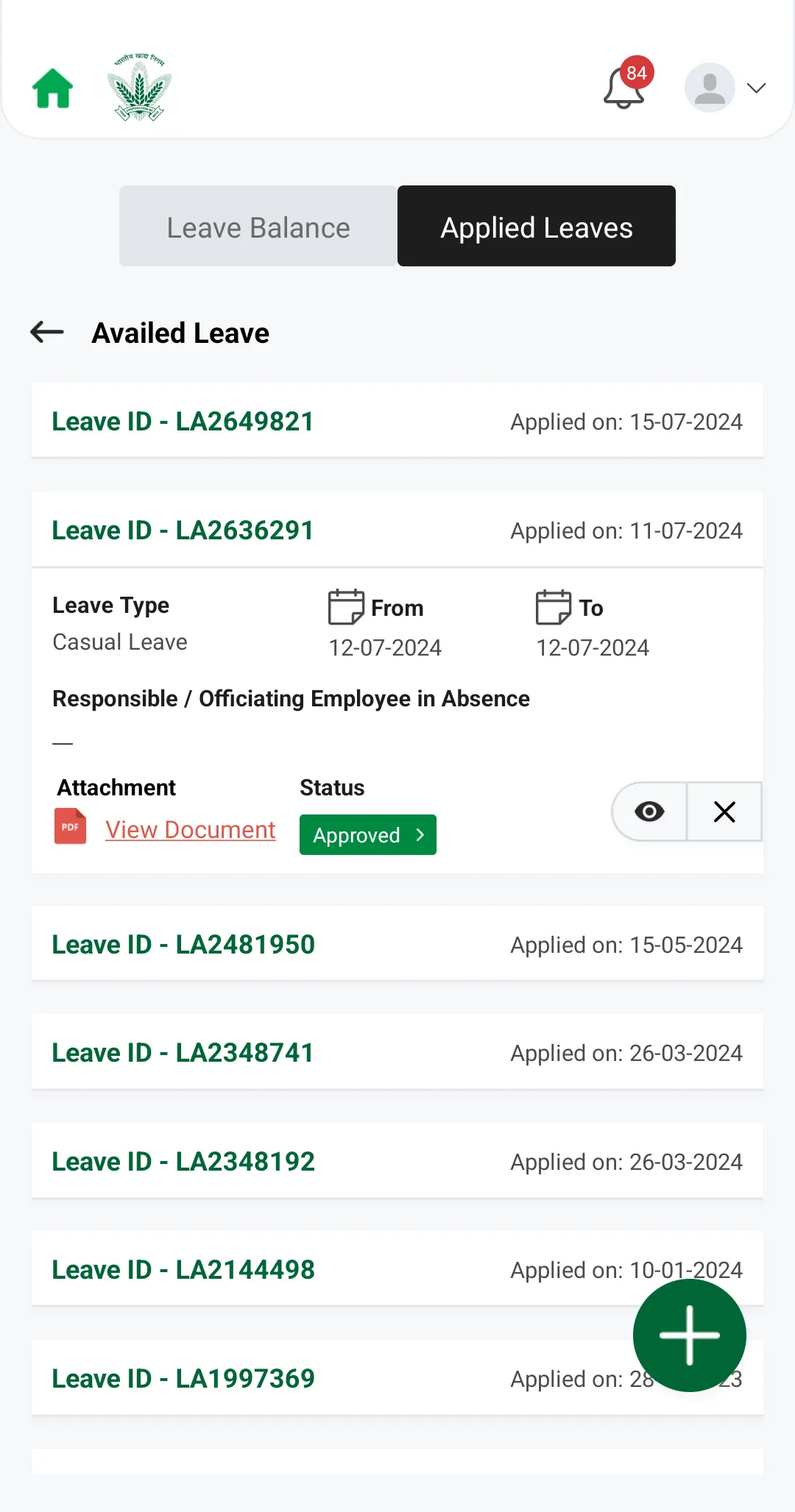 FCI HRMS | Indus Appstore | Screenshot