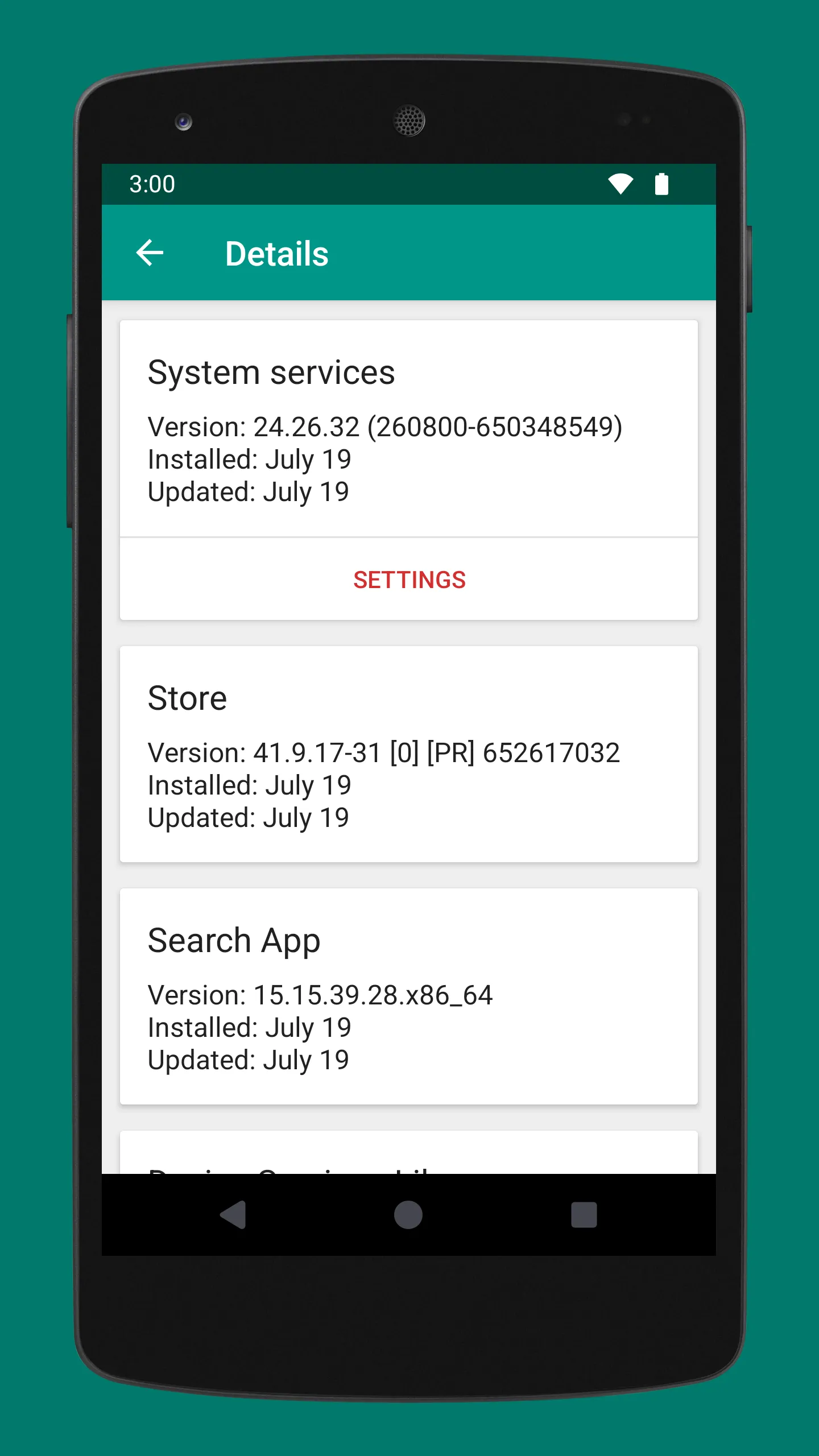 Services Info (Update) | Indus Appstore | Screenshot