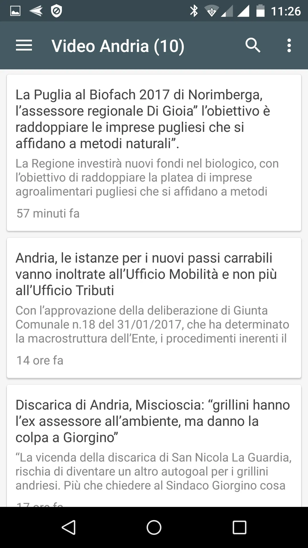 Andria notizie locali | Indus Appstore | Screenshot