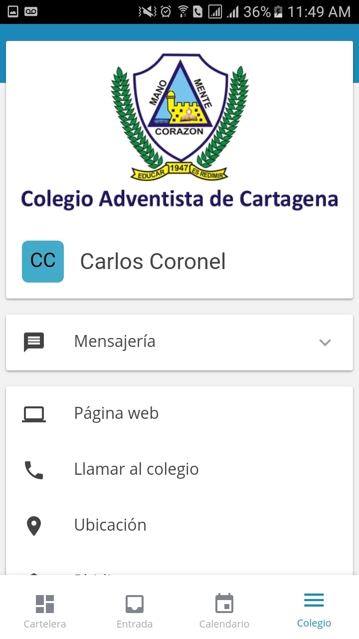 Colegio Adventista de Cartagen | Indus Appstore | Screenshot