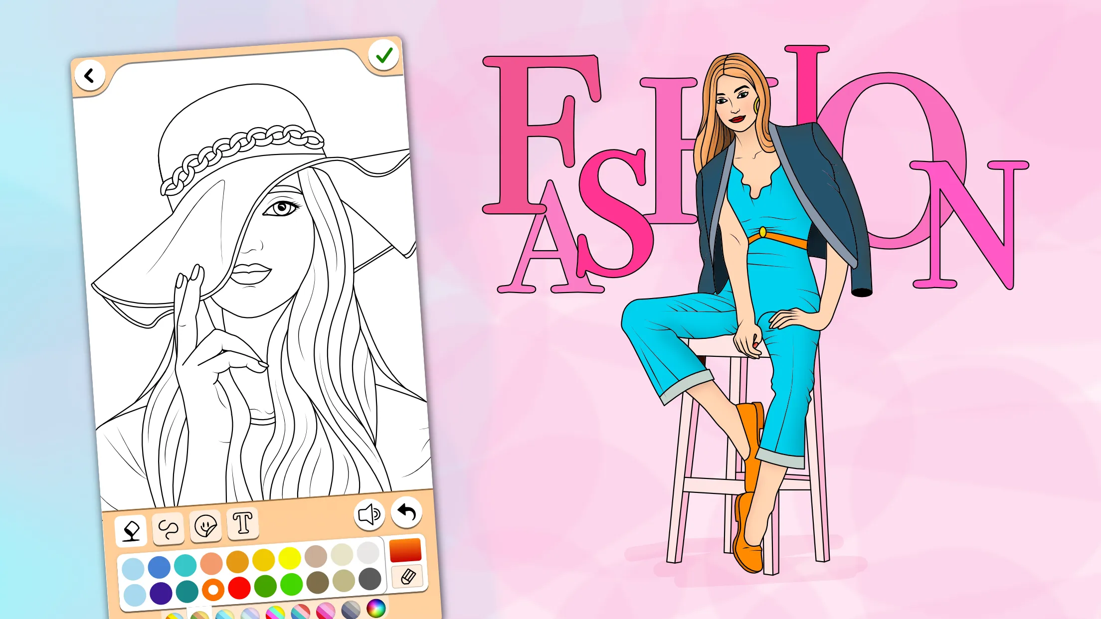 Fashion Coloring Pages | Indus Appstore | Screenshot