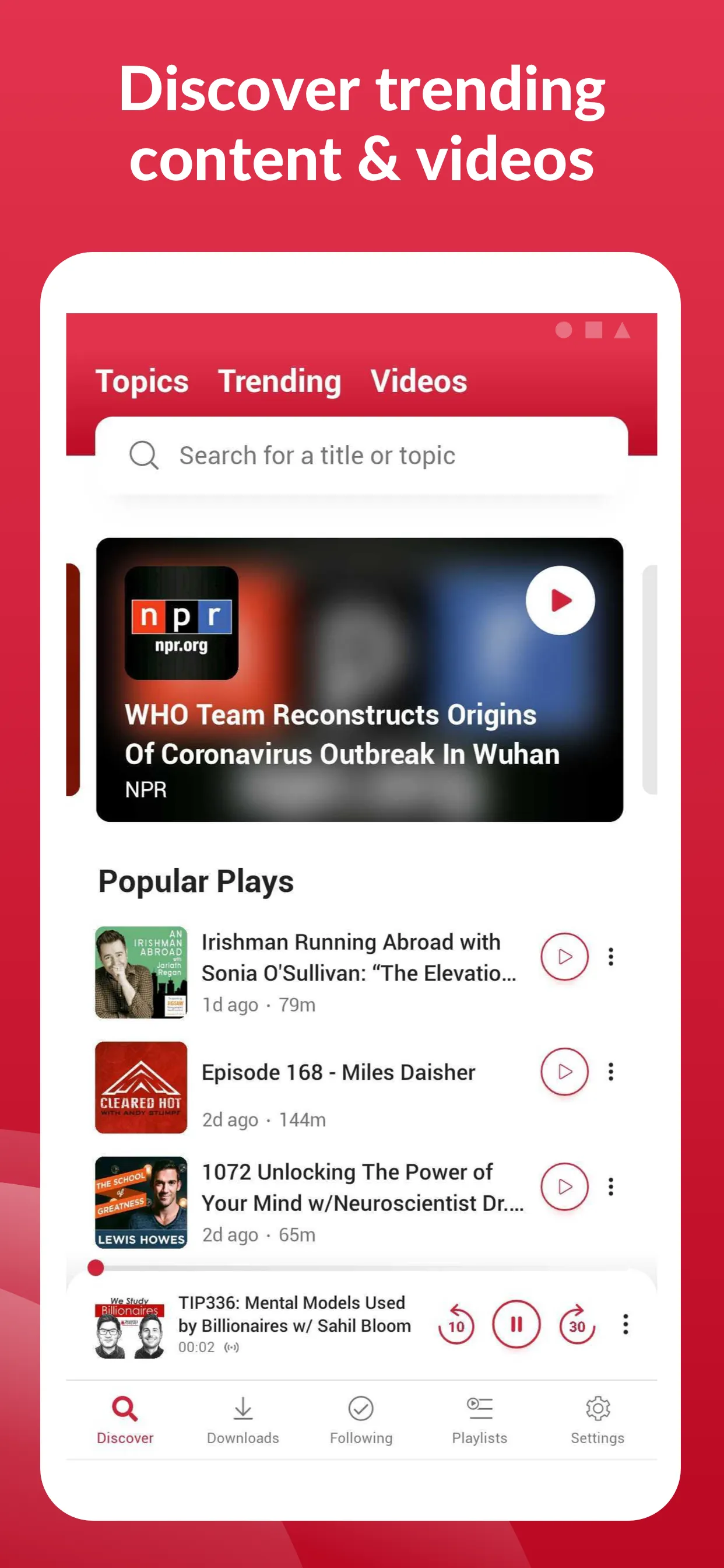 Offline Podcast App: Player FM | Indus Appstore | Screenshot