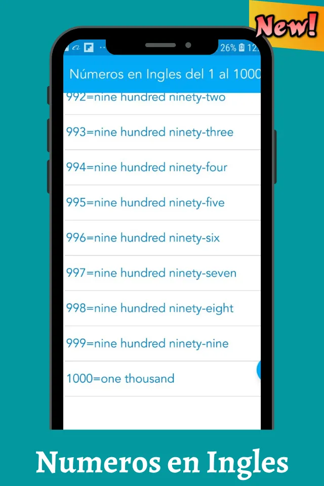 Números en Ingles 1 al 1000 | Indus Appstore | Screenshot