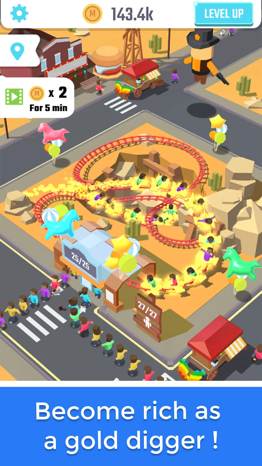 Idle Roller Coaster | Indus Appstore | Screenshot