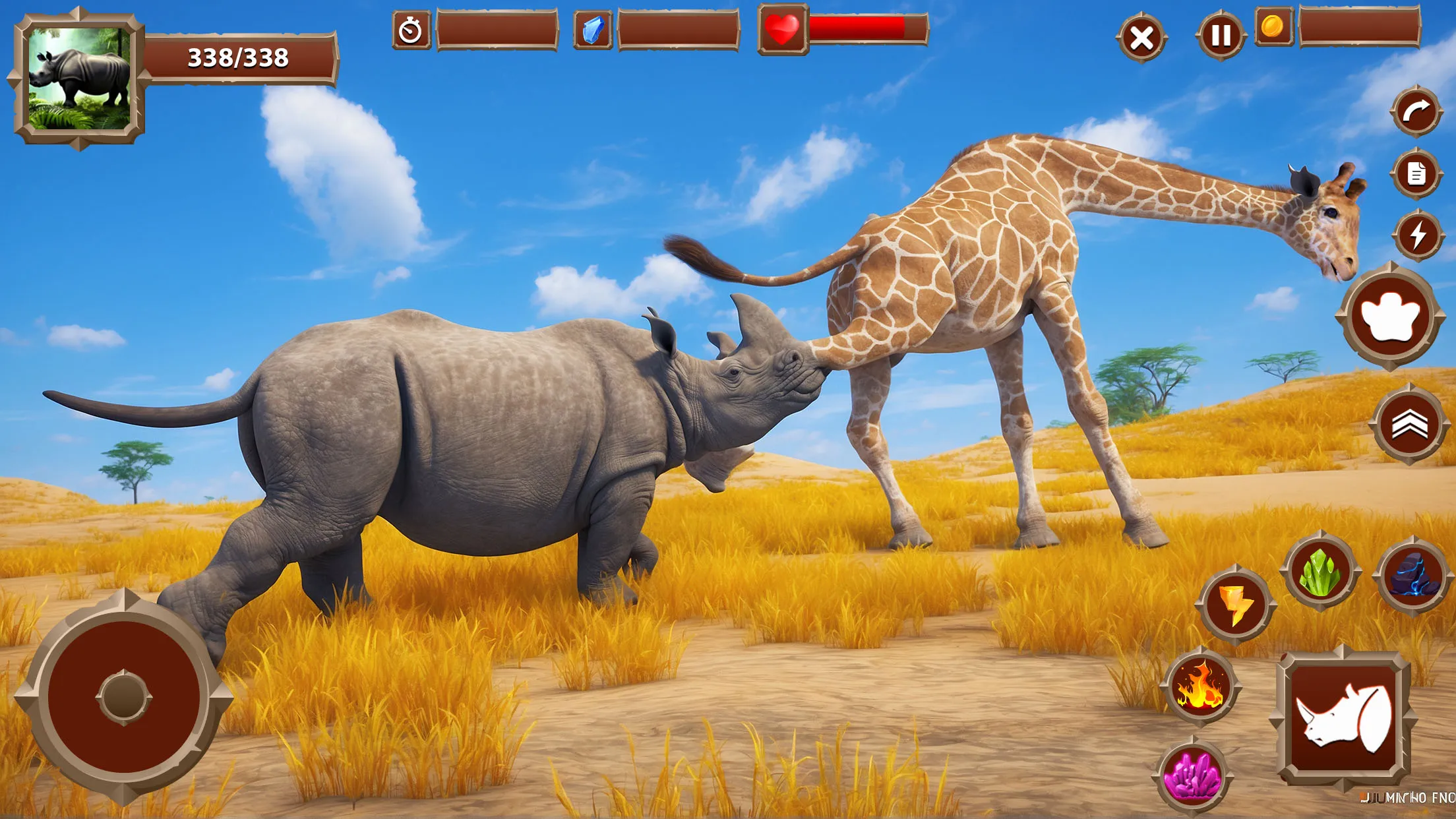 Virtual Wild Rhino Family Sim | Indus Appstore | Screenshot