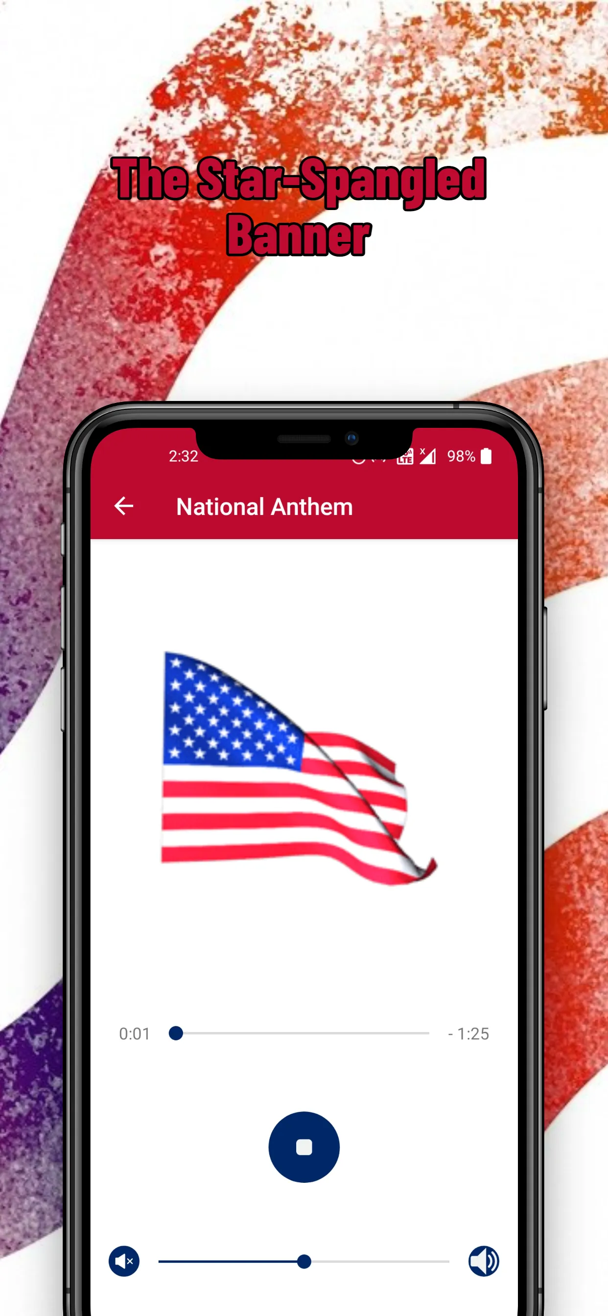 American National Anthem | Indus Appstore | Screenshot