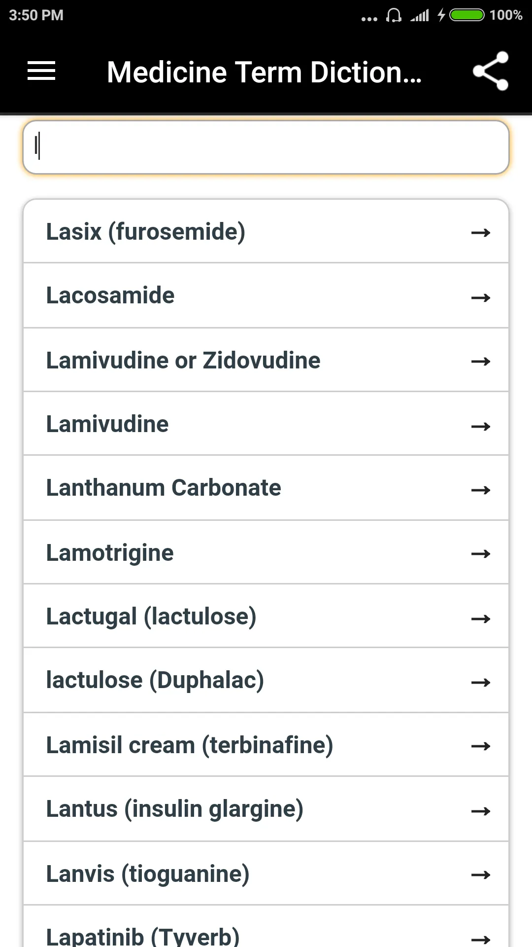 Medicine Term Dictionary | Indus Appstore | Screenshot