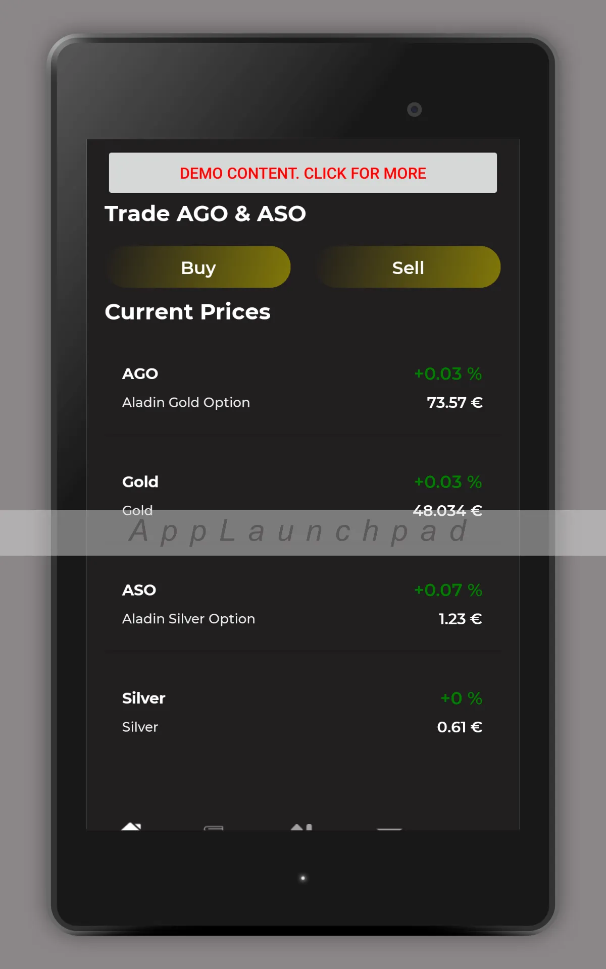 Aladin Gold Option | Indus Appstore | Screenshot