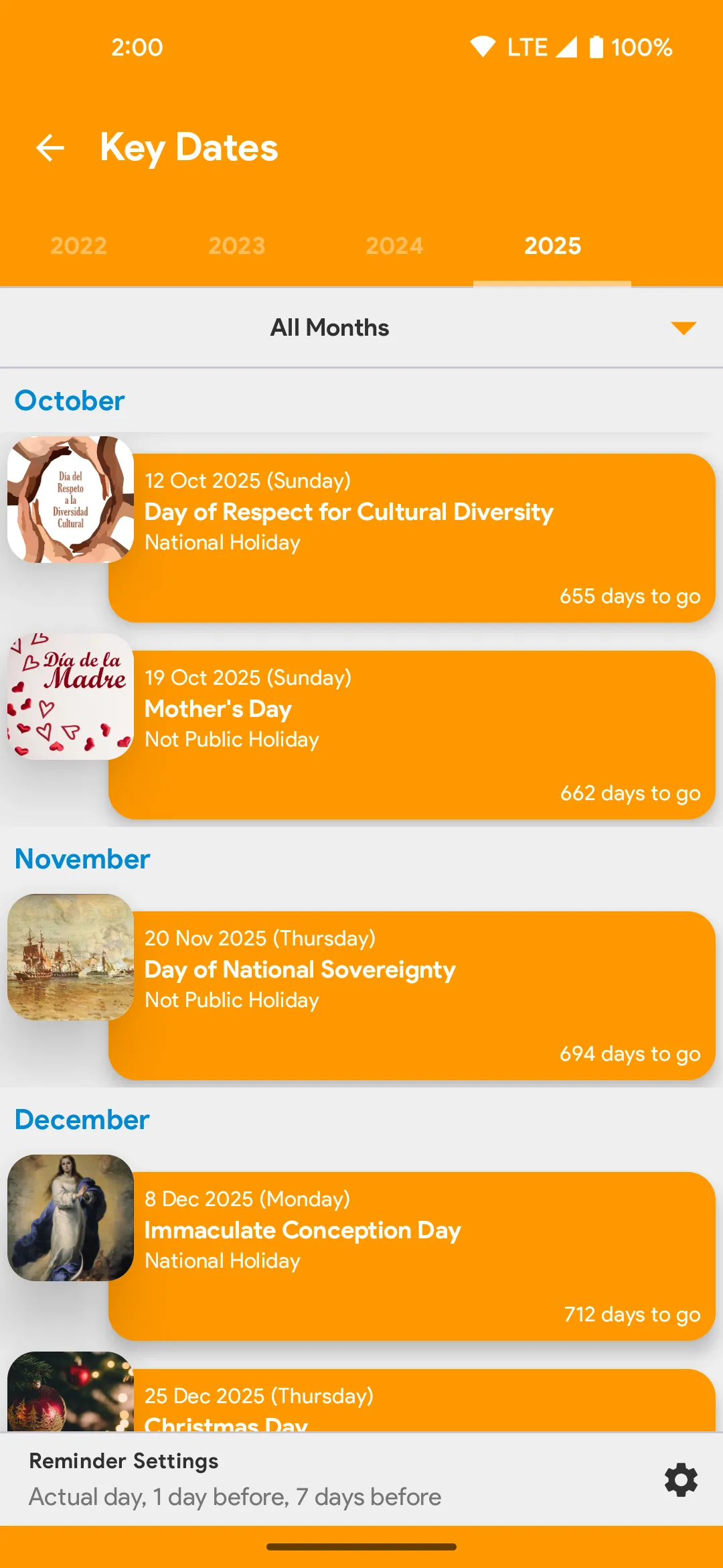 Argentina Calendar - Reminder | Indus Appstore | Screenshot