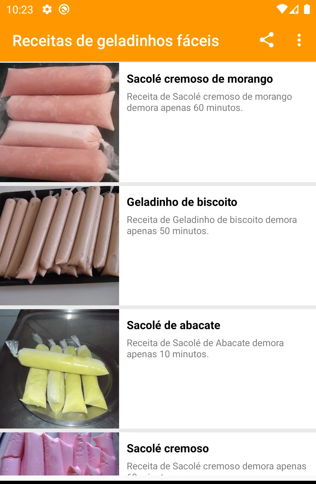 Receitas de geladinhos fáceis | Indus Appstore | Screenshot