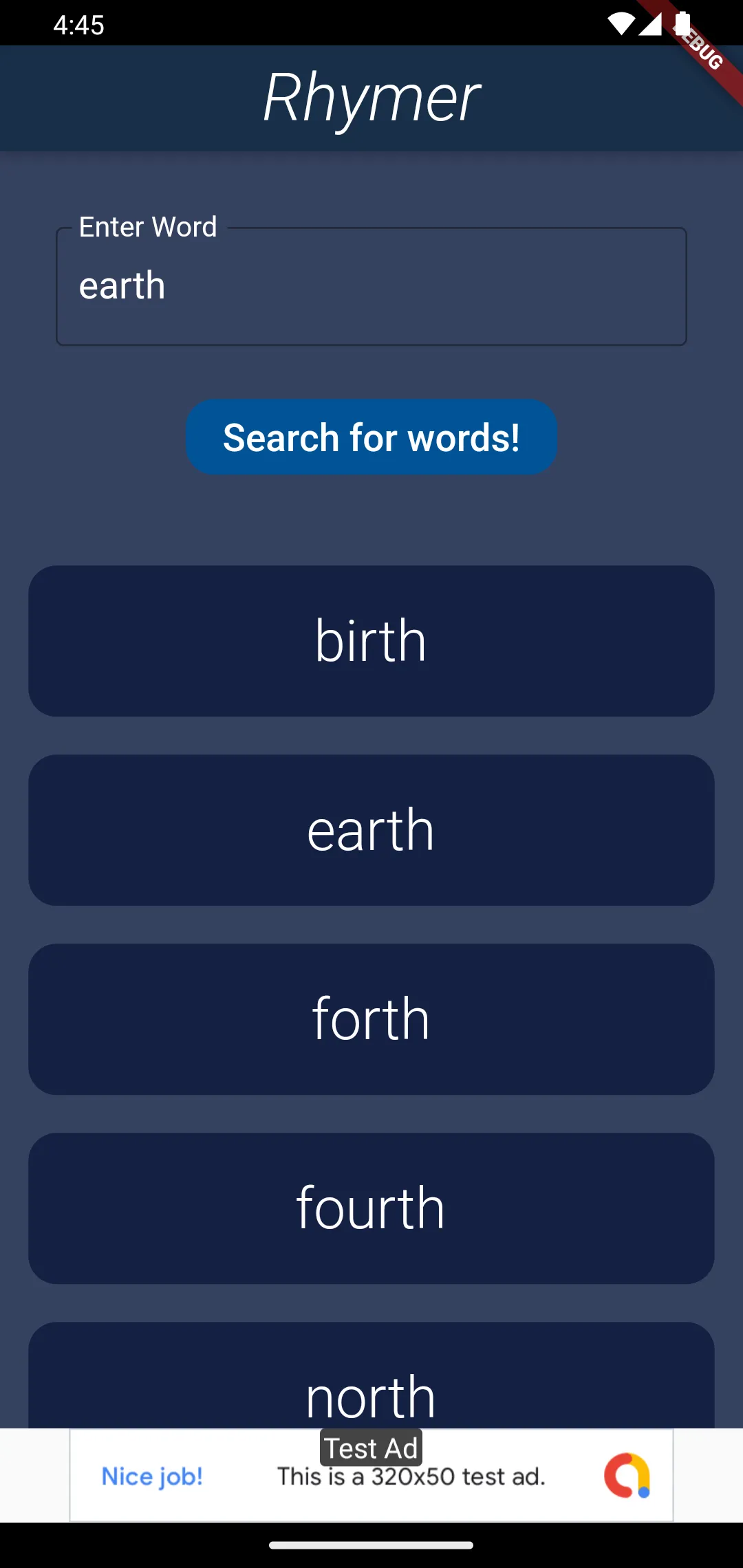 Rhymer: Rhyming words finder | Indus Appstore | Screenshot