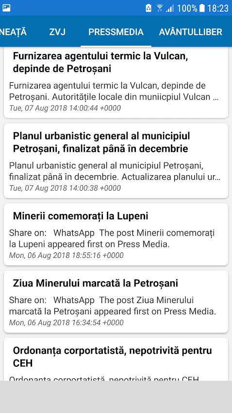 Știri din Valea Jiului | Indus Appstore | Screenshot