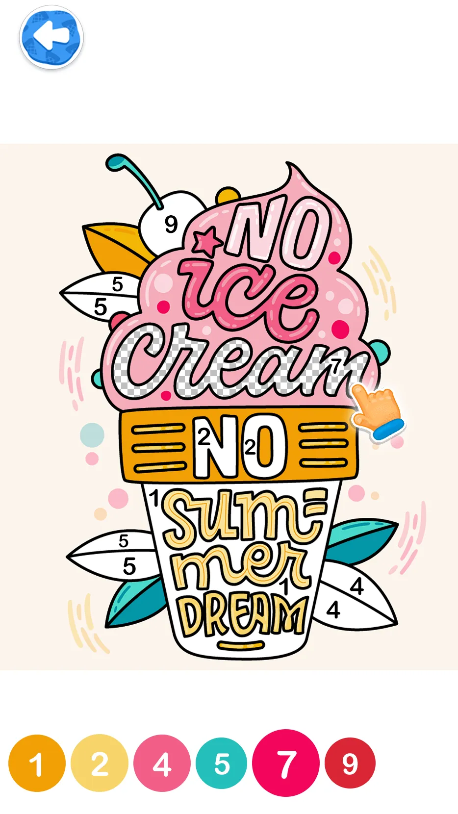 Glitter Ice Cream Coloring | Indus Appstore | Screenshot