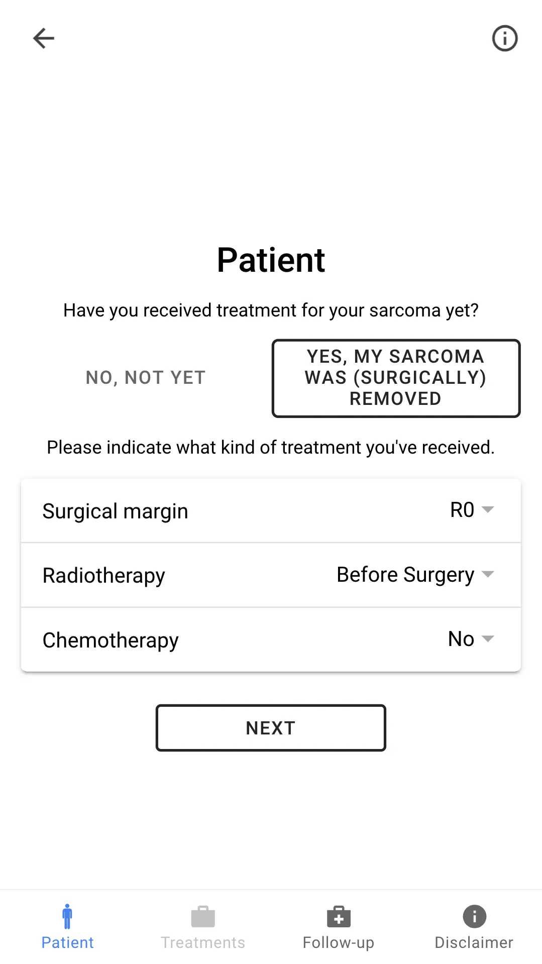 Personalized Sarcoma Care | Indus Appstore | Screenshot