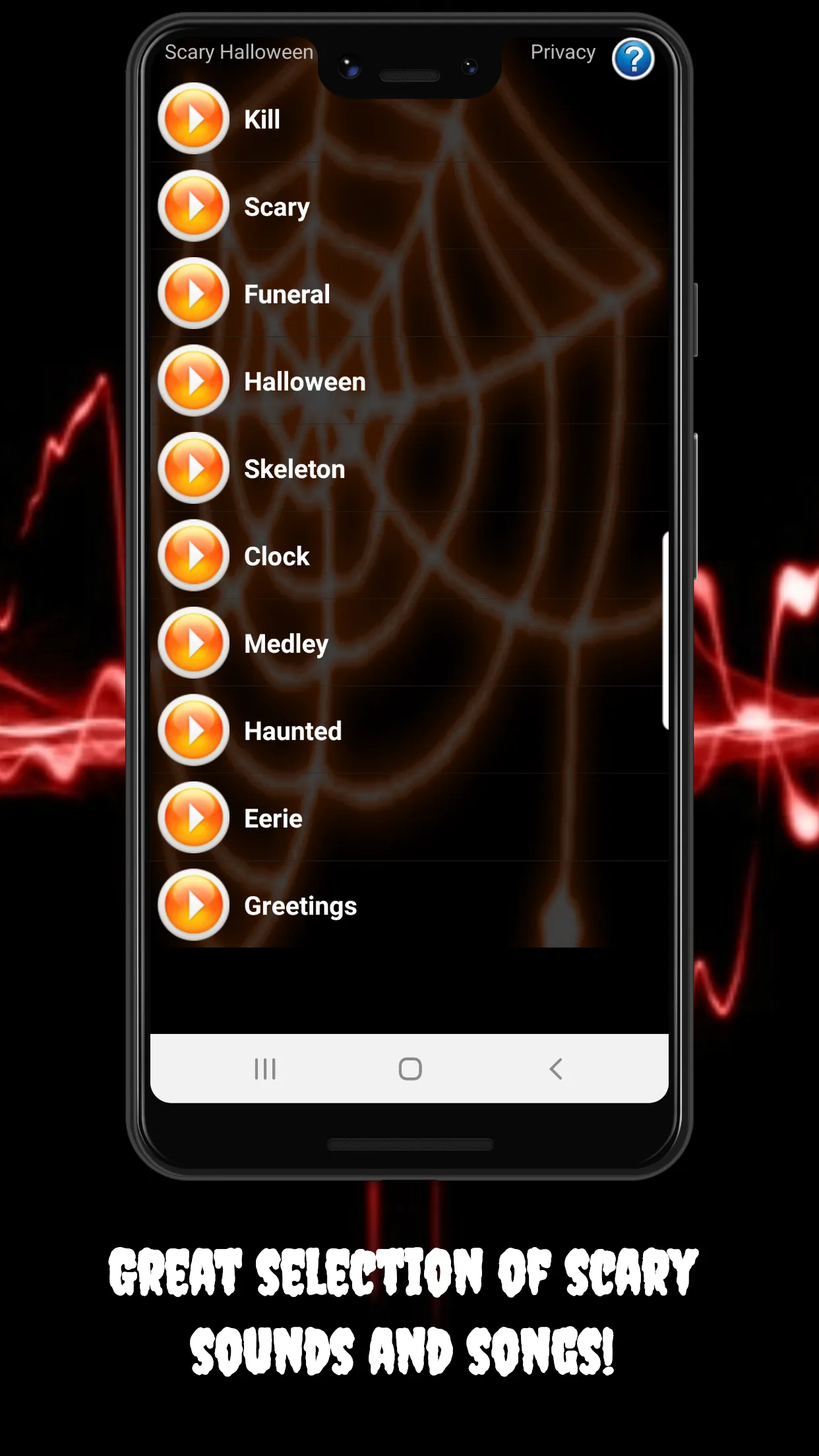 Scary Halloween Ringtones | Indus Appstore | Screenshot