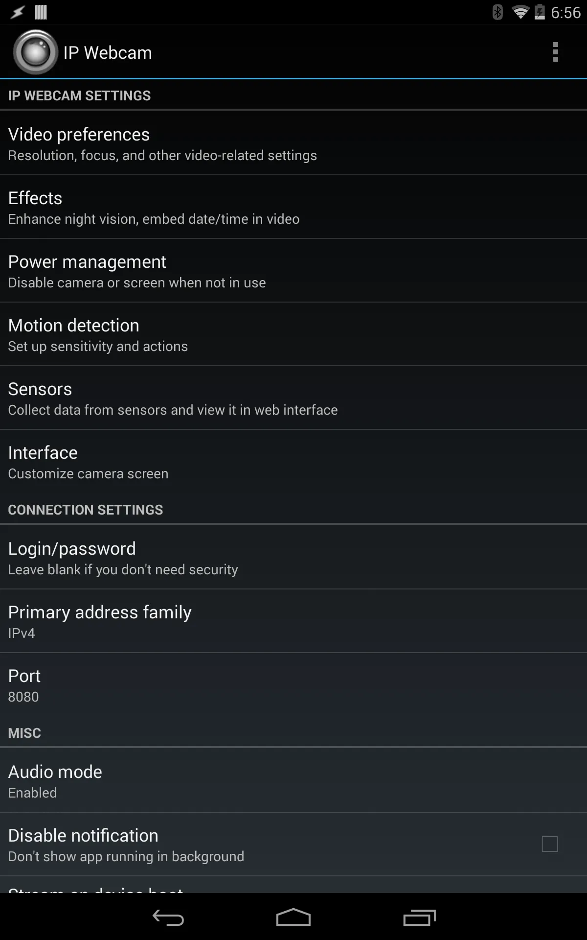 IP Webcam | Indus Appstore | Screenshot