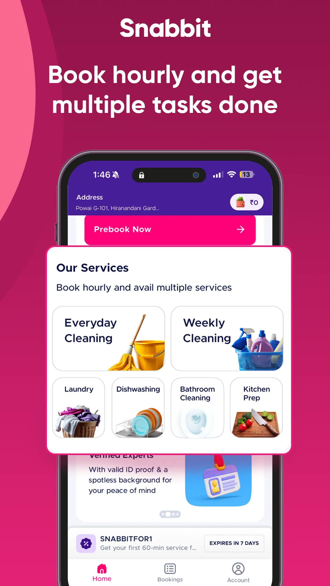 Snabbit: House Help in minutes | Indus Appstore | Screenshot