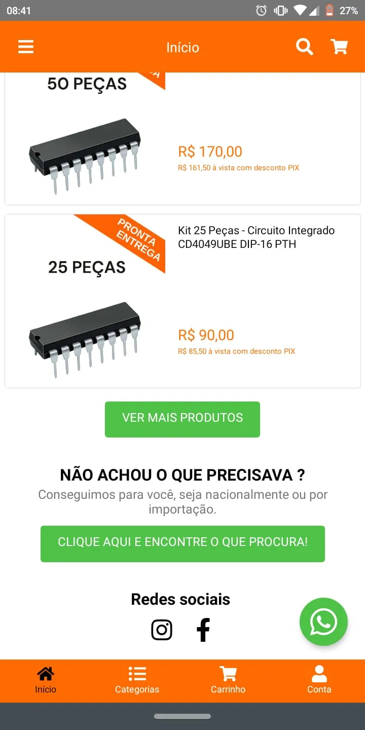 Achei Componentes Eletrônicos | Indus Appstore | Screenshot