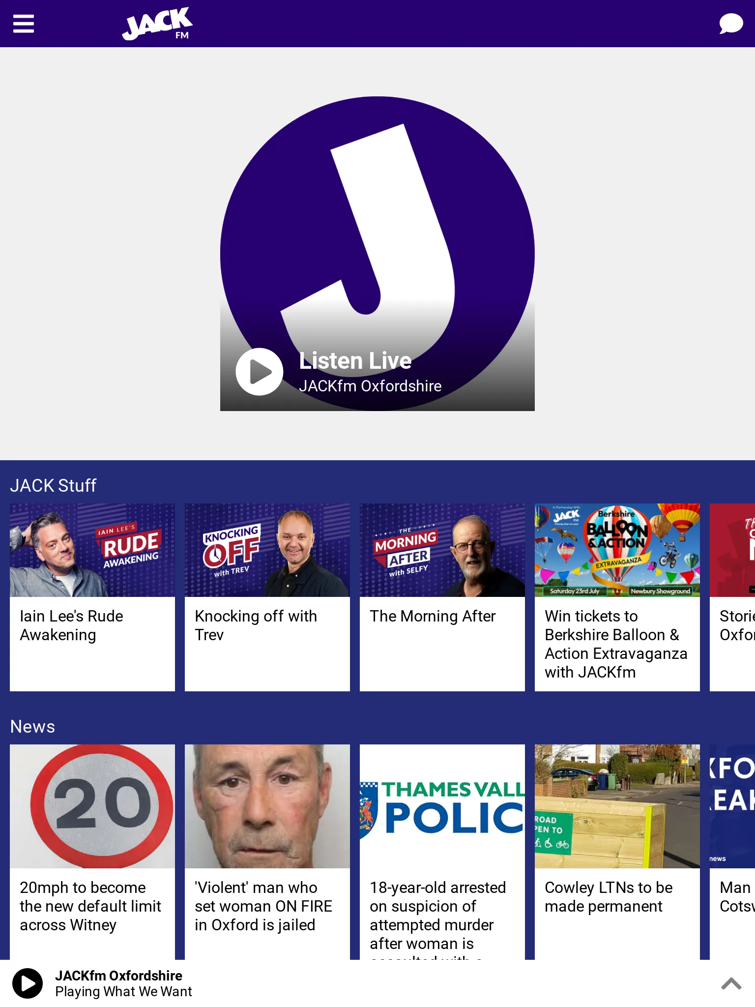 JACKfm Oxfordshire | Indus Appstore | Screenshot