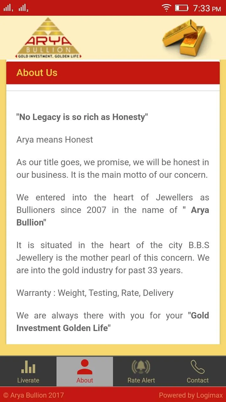 Arya Bullion | Indus Appstore | Screenshot